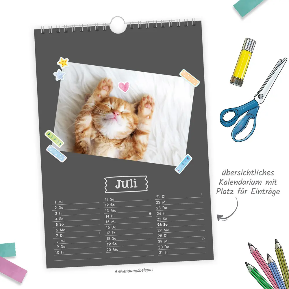 Bild: 9783988024688 | Trötsch Foto- und Bastelkalender Premium A4 2026 mit vielen Stickern