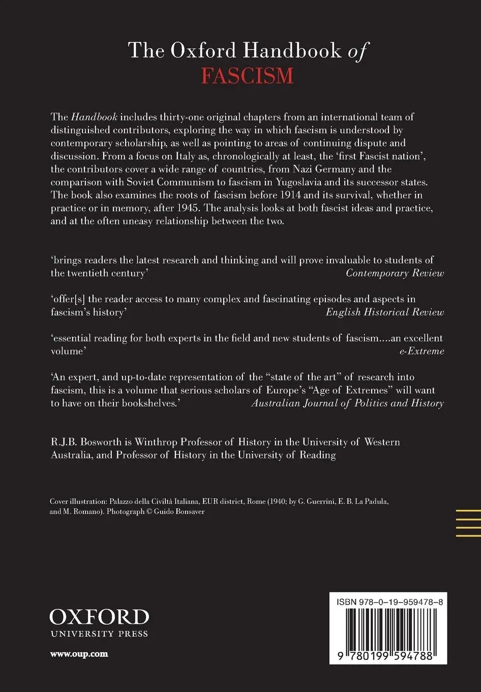 Rückseite: 9780199594788 | The Oxford Handbook of Fascism | R. J. B. Bosworth | Taschenbuch