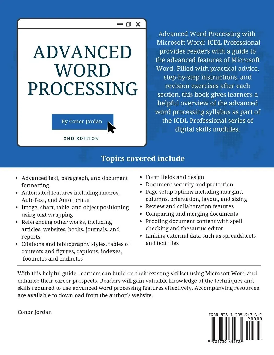 Rückseite: 9781739654788 | Advanced Word Processing with Microsoft Word | ICDL Professional