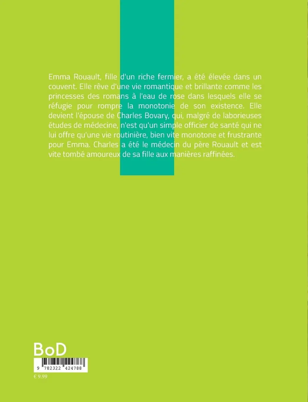 Rückseite: 9782322424788 | Madame Bovary | Moeurs de province | Gustave Flaubert | Taschenbuch