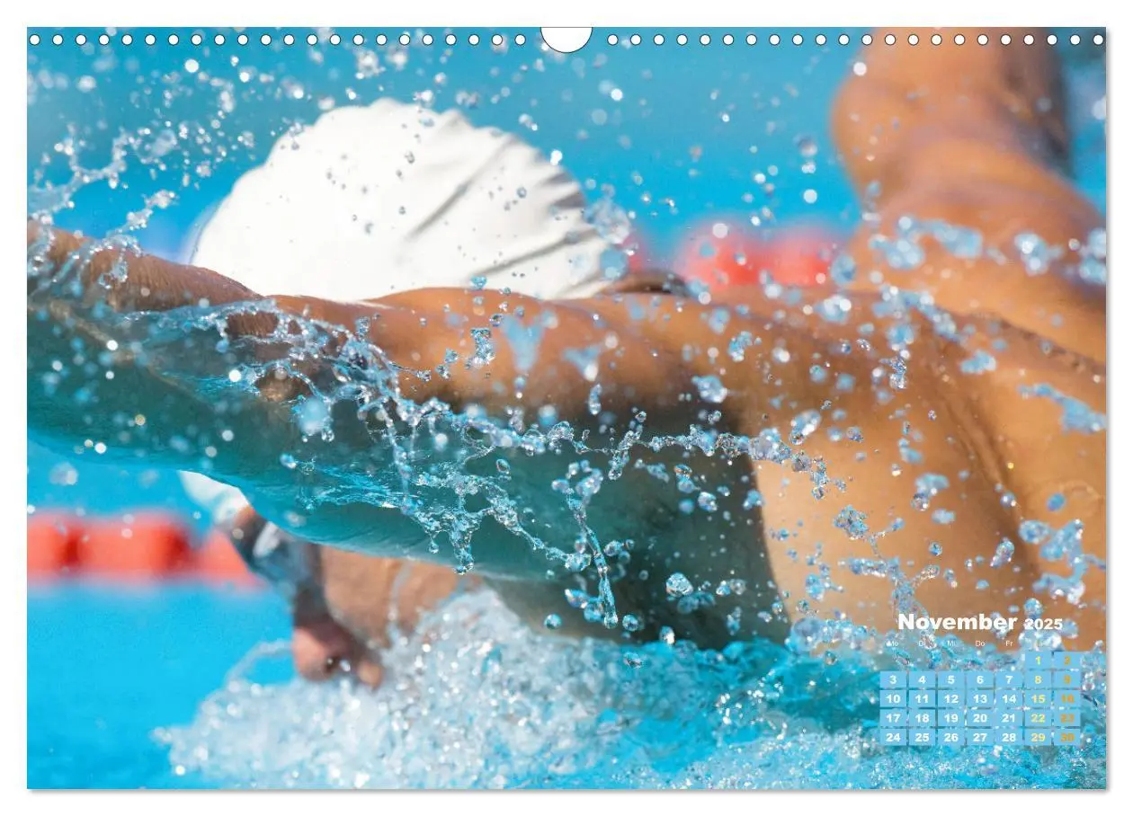 Bild: 9783383884788 | Schwimmen: Sport auf blauen Bahnen (Wandkalender 2025 DIN A3 quer),...