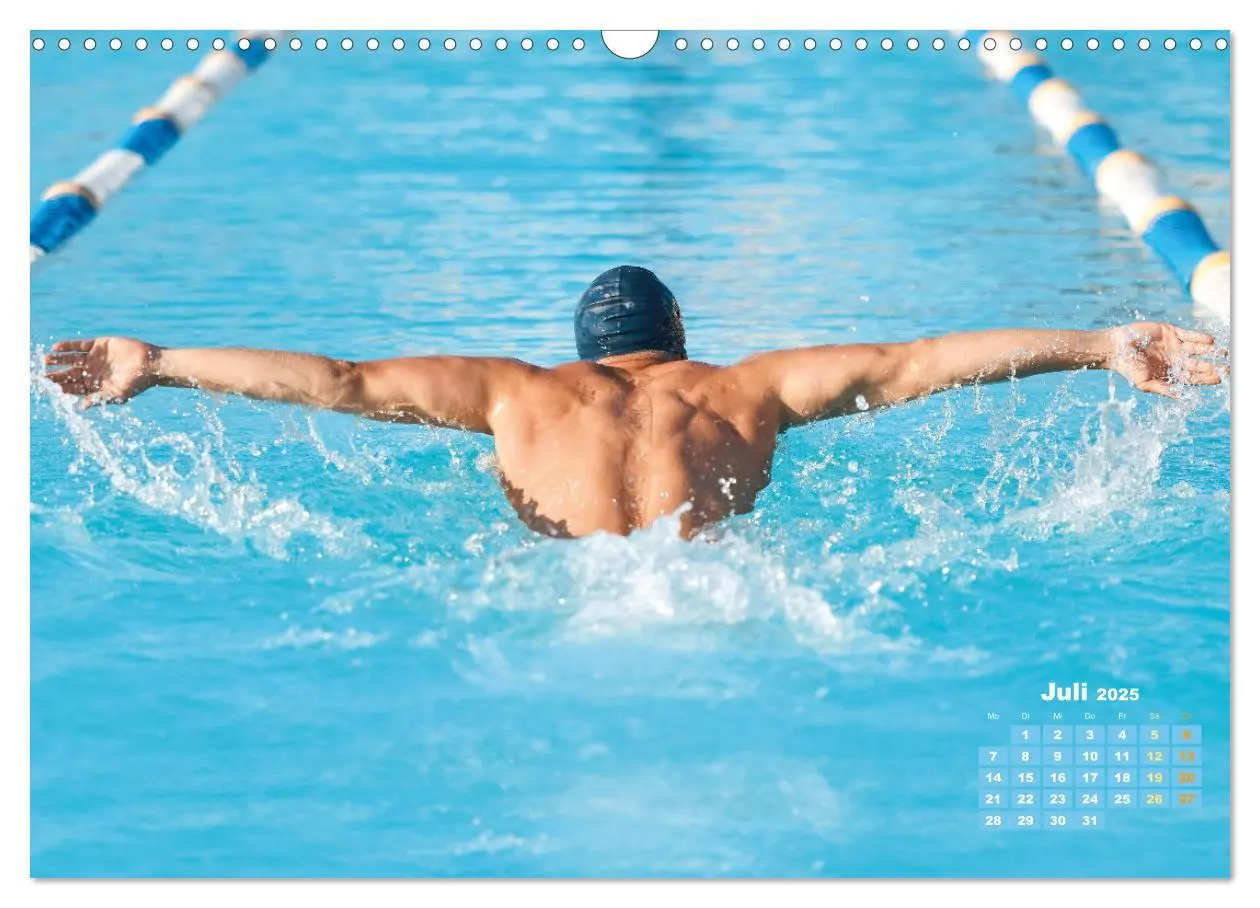 Bild: 9783383884788 | Schwimmen: Sport auf blauen Bahnen (Wandkalender 2025 DIN A3 quer),...