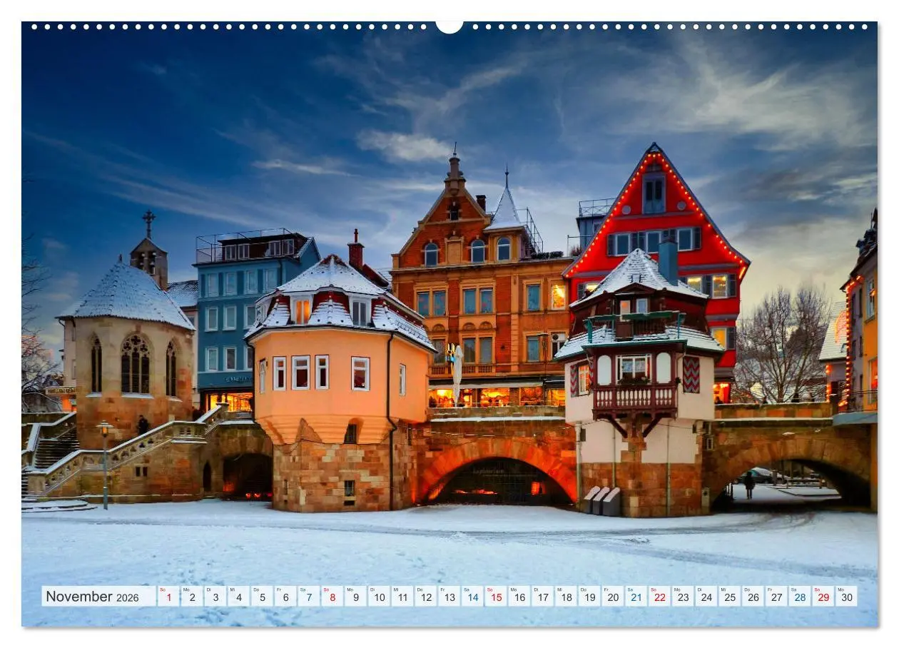 Bild: 9783457374788 | Esslingen zwischen Tag und Nacht (hochwertiger Premium Wandkalender...