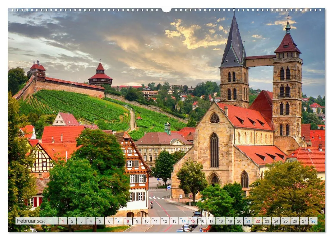 Bild: 9783457374788 | Esslingen zwischen Tag und Nacht (hochwertiger Premium Wandkalender...