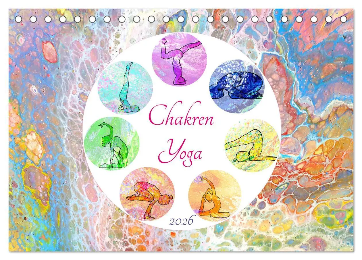 Cover: 9783457684788 | Chakren Yoga (Tischkalender 2026 DIN A5 quer), CALVENDO Monatskalender
