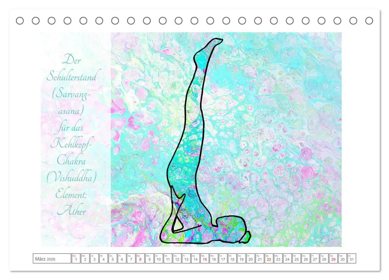 Bild: 9783457684788 | Chakren Yoga (Tischkalender 2026 DIN A5 quer), CALVENDO Monatskalender