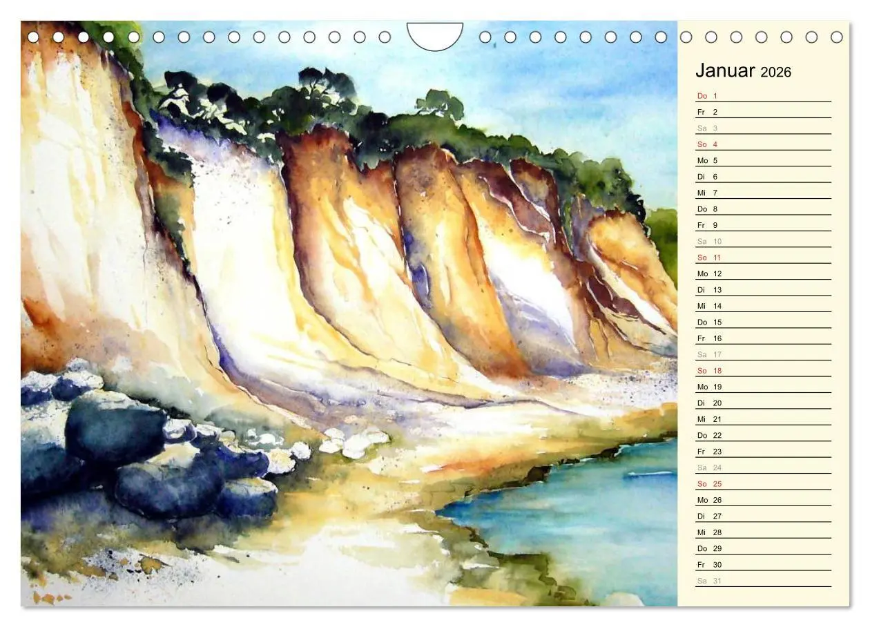 Bild: 9783457994788 | Aquarelle - Fischland-Darß (Wandkalender 2026 DIN A4 quer),...