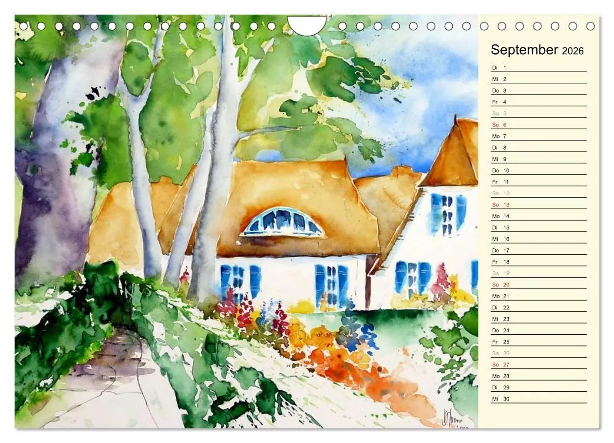 Bild: 9783457994788 | Aquarelle - Fischland-Darß (Wandkalender 2026 DIN A4 quer),...