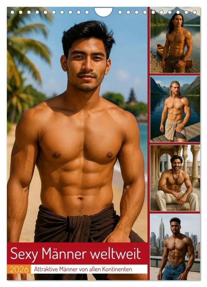 Cover: 9783516604788 | Sexy Männer weltweit (Wandkalender 2026 DIN A4 hoch), CALVENDO...