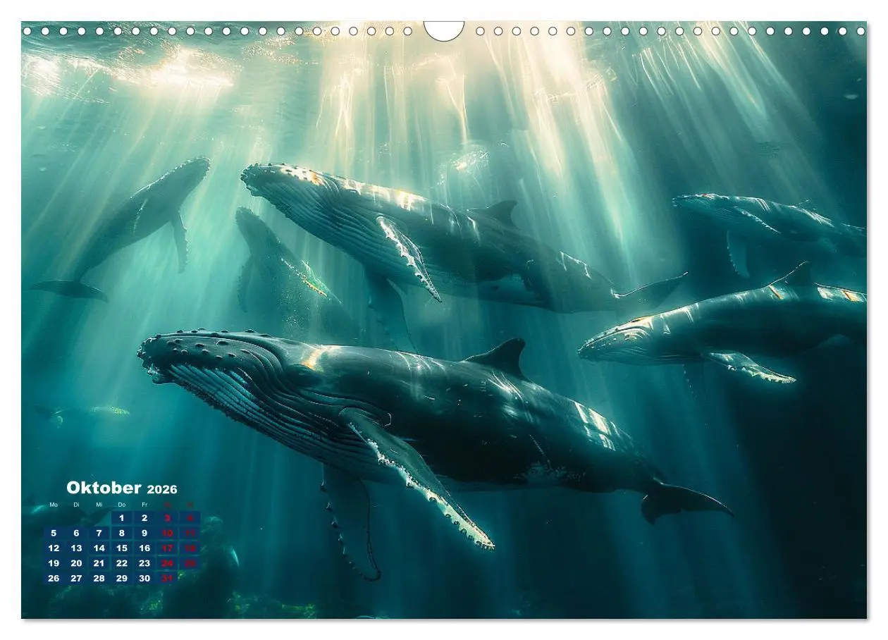 Bild: 9783457434888 | Meeresgrößen (Wandkalender 2026 DIN A3 quer), CALVENDO Monatskalender
