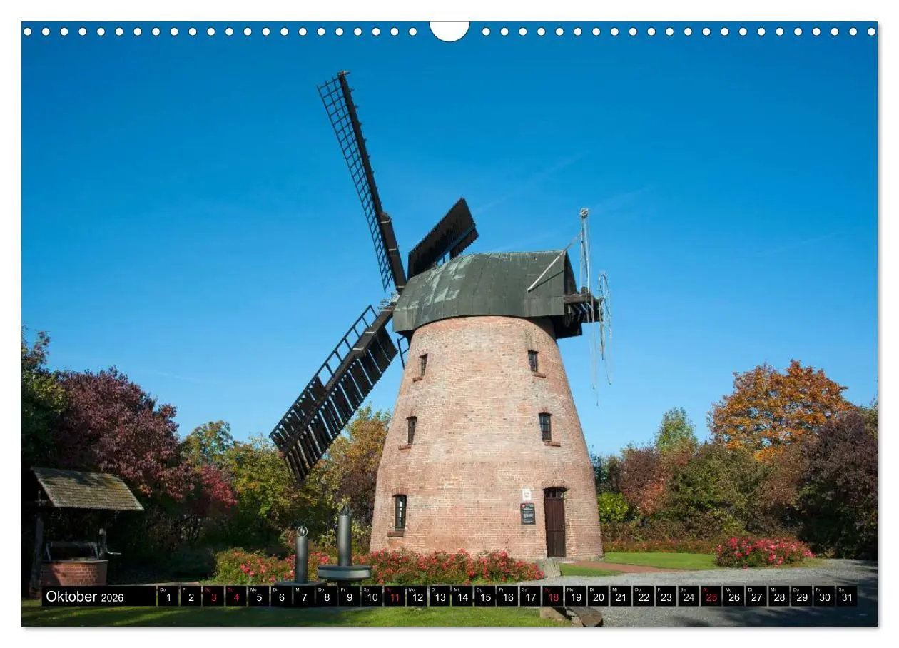Bild: 9783516144888 | Windmühlen in Deutschland (Wandkalender 2026 DIN A3 quer), CALVENDO...