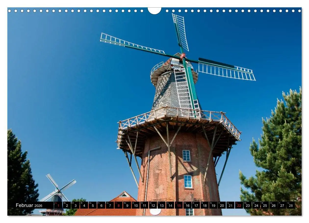 Bild: 9783516144888 | Windmühlen in Deutschland (Wandkalender 2026 DIN A3 quer), CALVENDO...