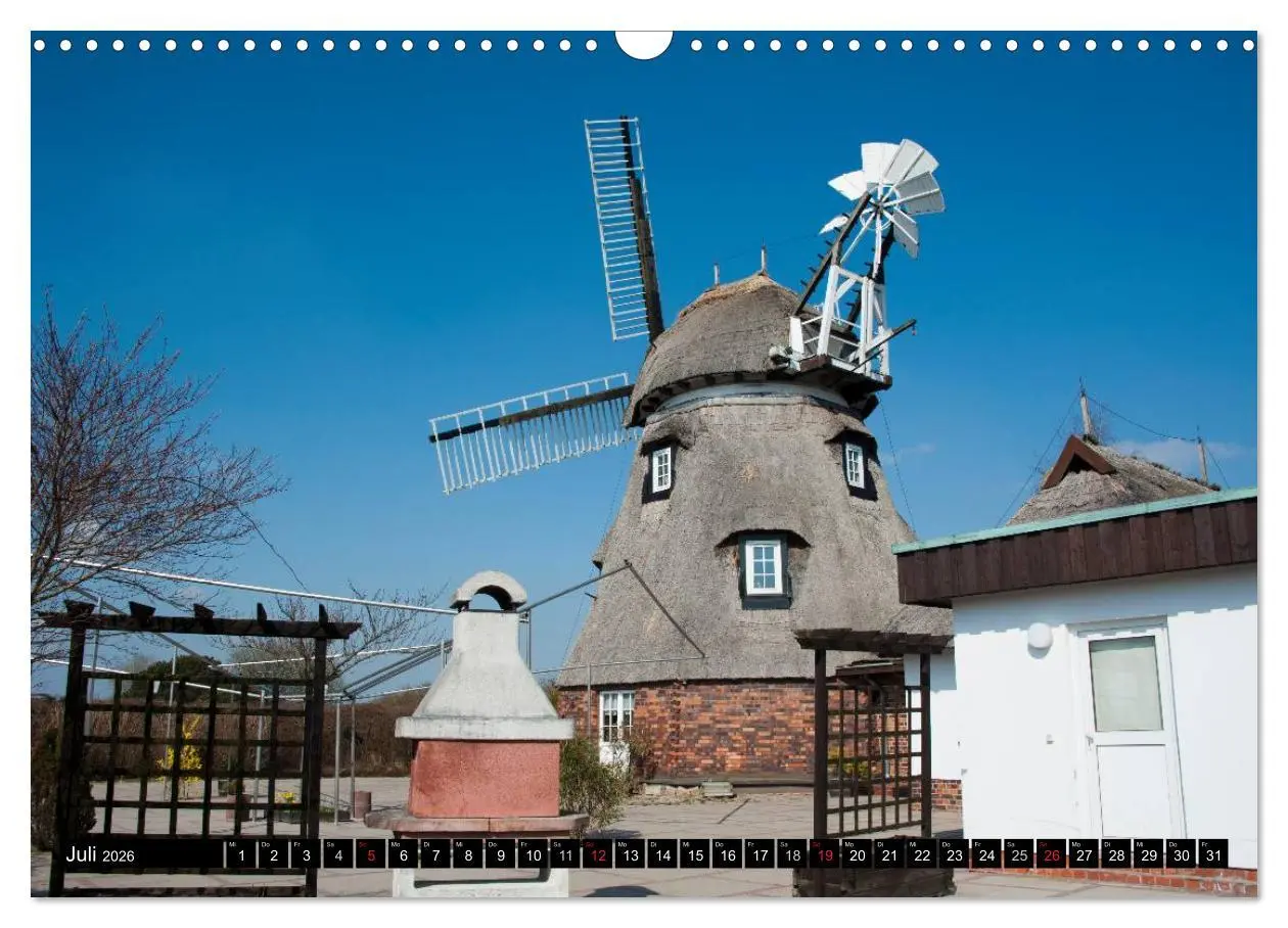 Bild: 9783516144888 | Windmühlen in Deutschland (Wandkalender 2026 DIN A3 quer), CALVENDO...