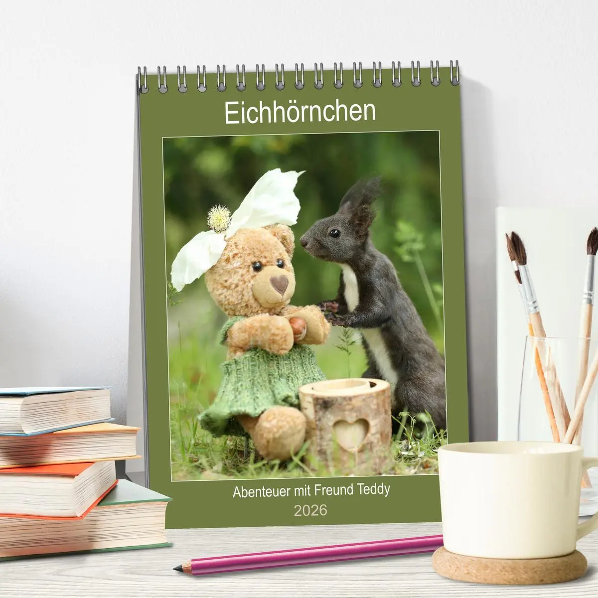 Bild: 9783516384888 | Eichhörnchen - Abenteuer mit Freund Teddy (Tischkalender 2026 DIN...