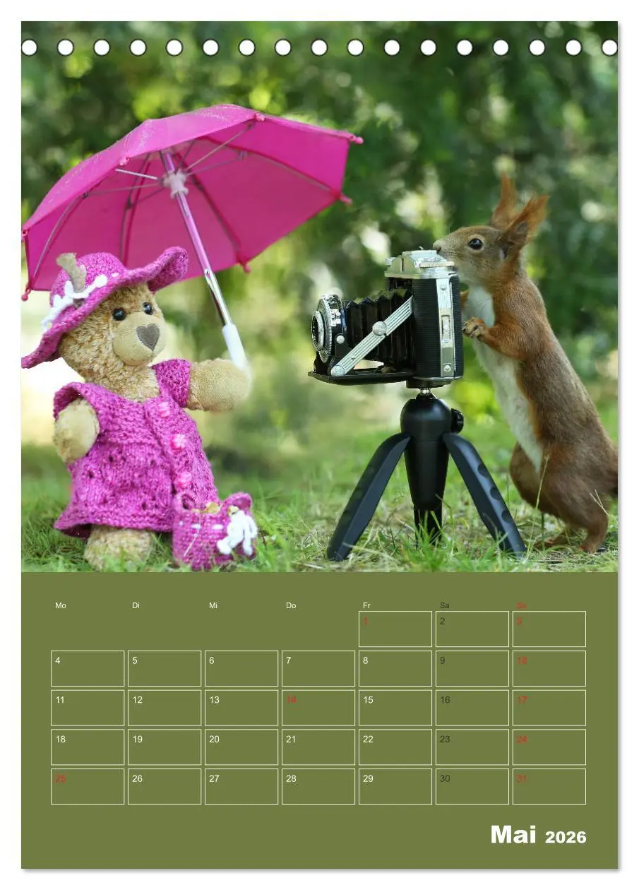 Bild: 9783516384888 | Eichhörnchen - Abenteuer mit Freund Teddy (Tischkalender 2026 DIN...