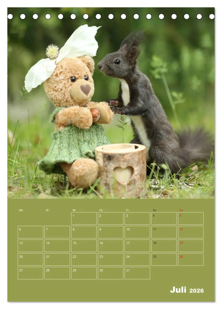 Bild: 9783516384888 | Eichhörnchen - Abenteuer mit Freund Teddy (Tischkalender 2026 DIN...
