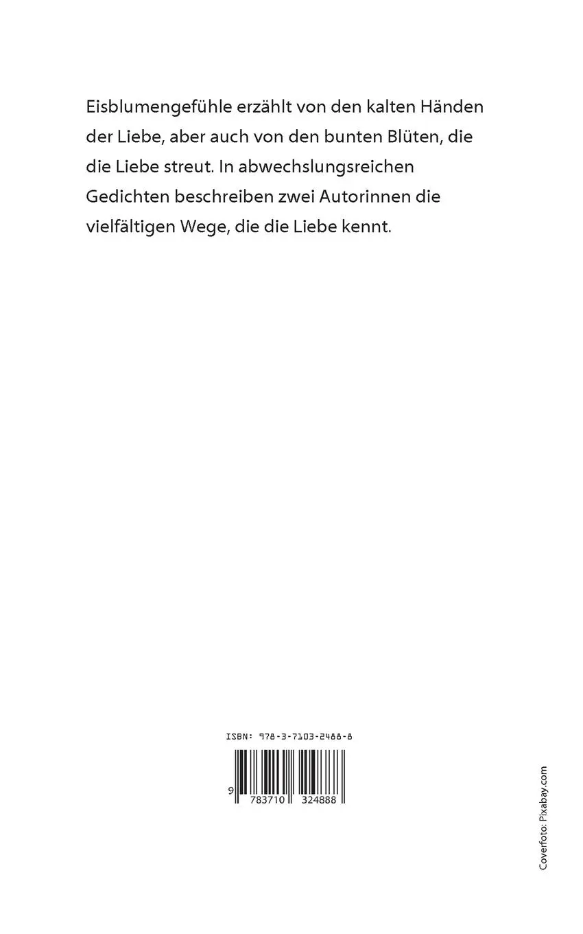 Rückseite: 9783710324888 | EisBlumenGefühle | Yasmine Meier | Taschenbuch | 66 S. | Deutsch