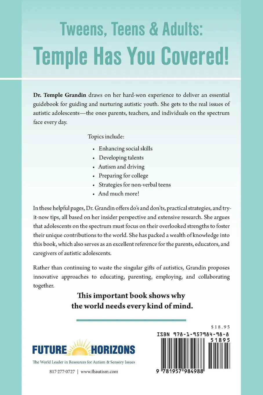 Rückseite: 9781957984988 | Autism and Adolescence | What Teens and Adults Need to Know | Grandin