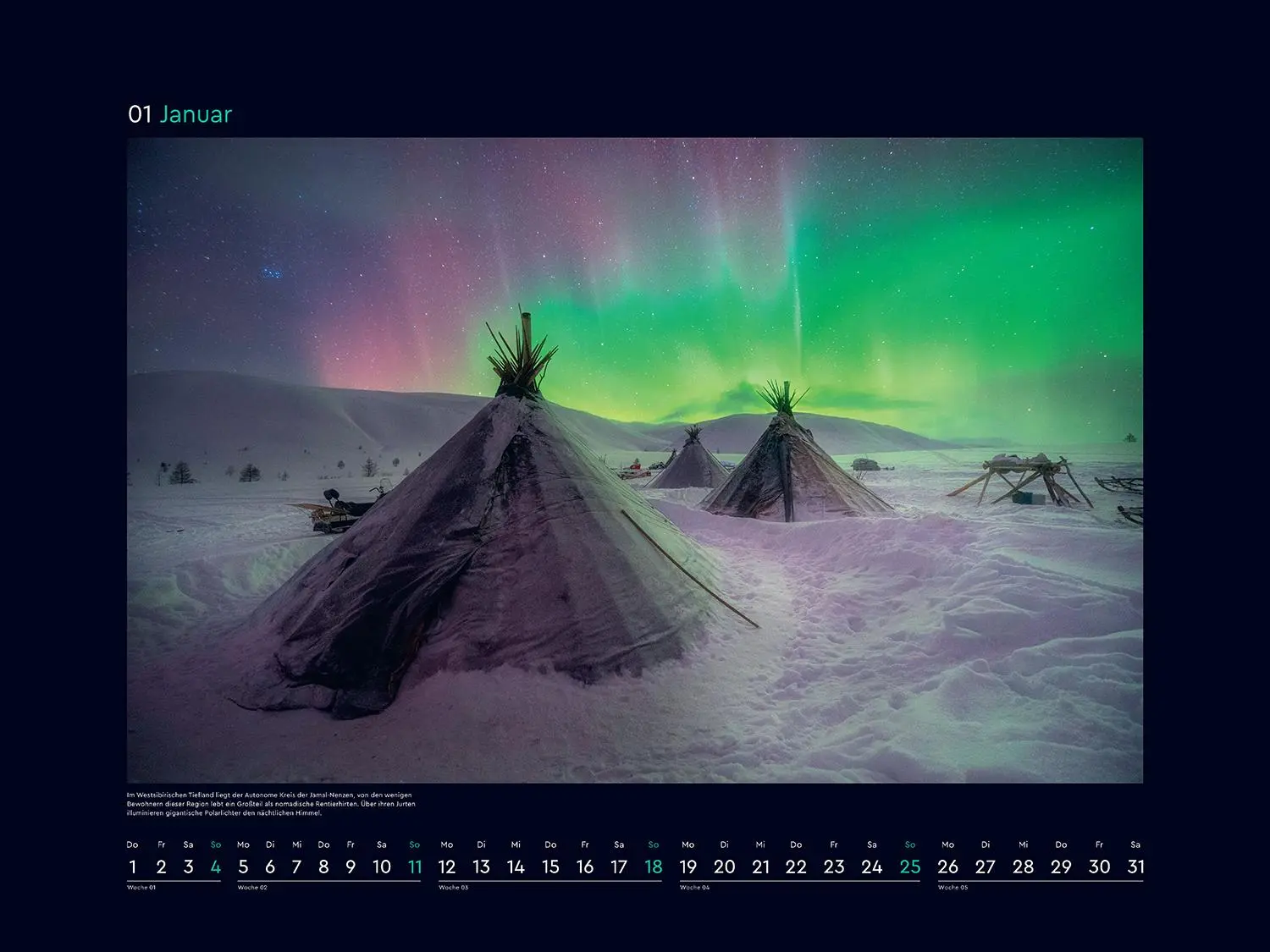 Bild: 9783965914988 | Polarlichter - KUNTH Wandkalender 2026 | Kalender | 14 S. | Deutsch