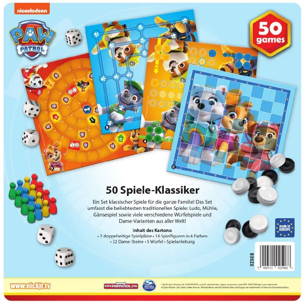 Bild: 5900511025088 | Spielesammlung 50 Spielmöglichkeiten Paw Patrol | Spiel | Kartonage