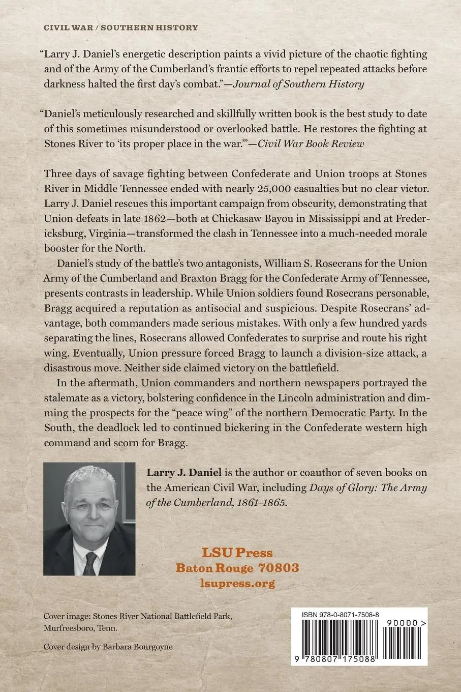Rückseite: 9780807175088 | Battle of Stones River | Larry J. Daniel | Taschenbuch | Englisch