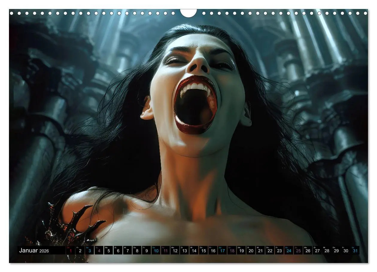 Bild: 9783457485088 | Vampire Nachtkreaturen (Wandkalender 2026 DIN A3 quer), CALVENDO...