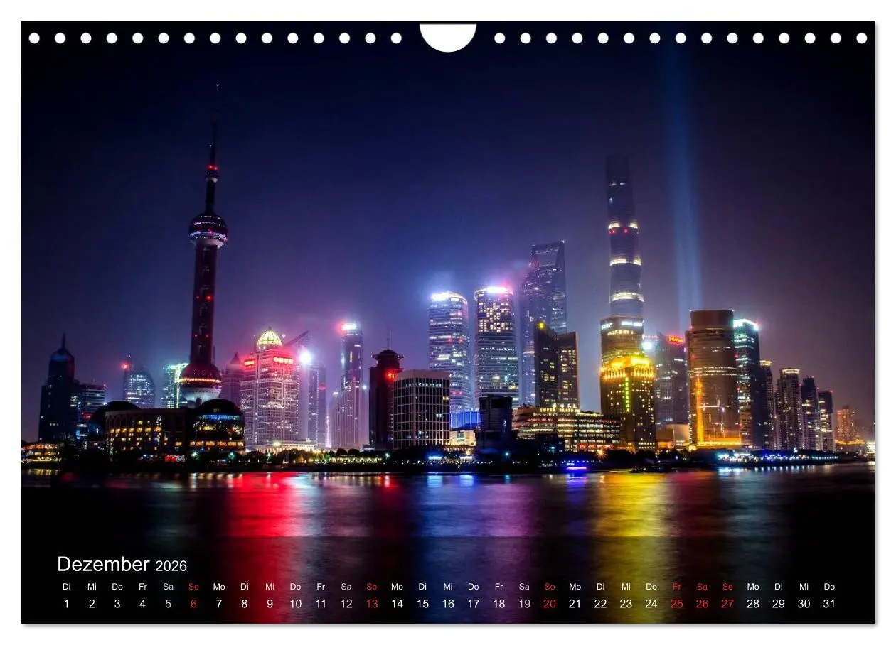Bild: 9783516025088 | Shanghai - faszinierende Facetten (Wandkalender 2026 DIN A4 quer),...
