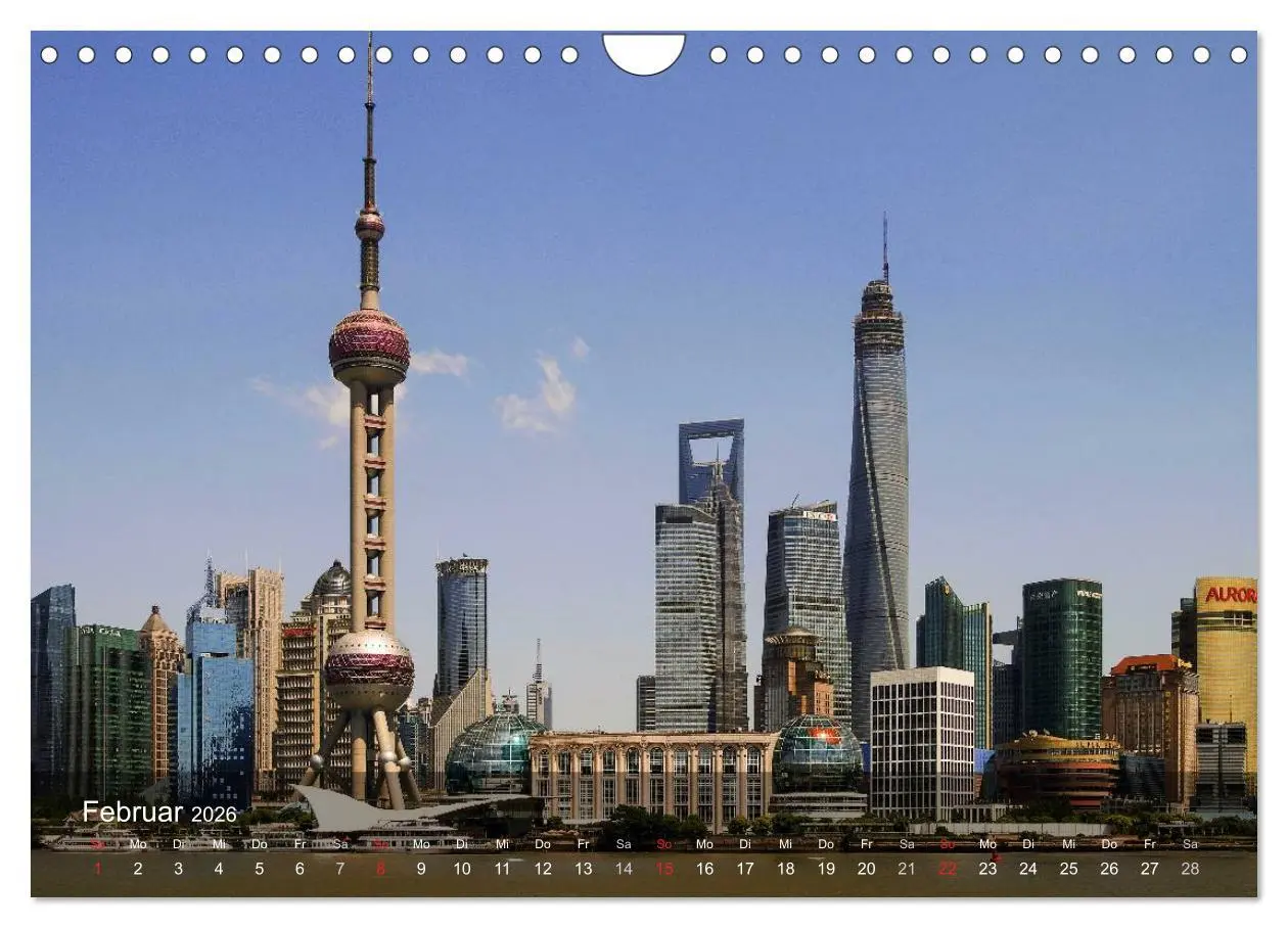 Bild: 9783516025088 | Shanghai - faszinierende Facetten (Wandkalender 2026 DIN A4 quer),...