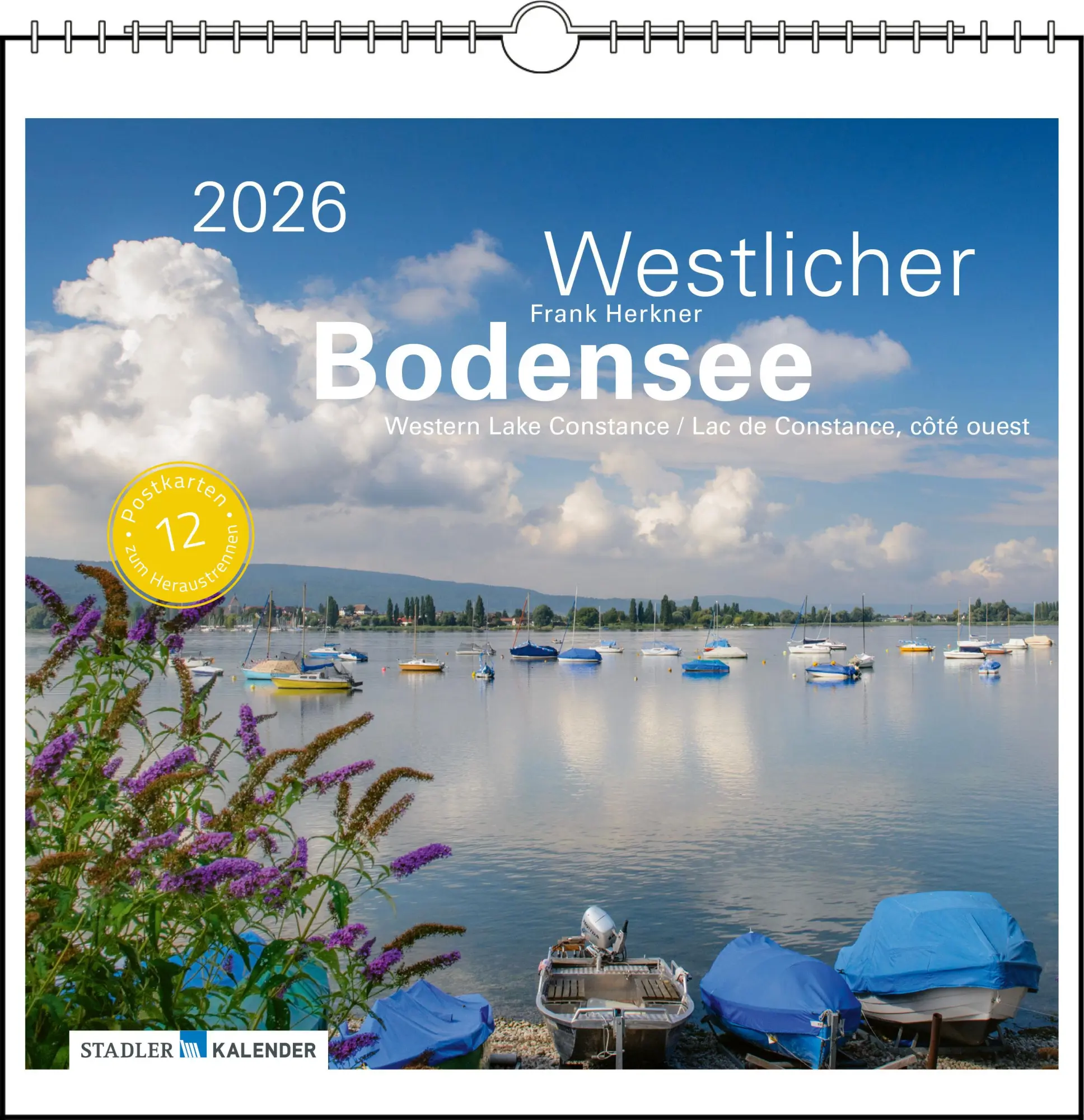 Cover: 9783861925088 | Westlicher Bodensee 2026 | Postkarten-Tischkalender | Frank Herkner