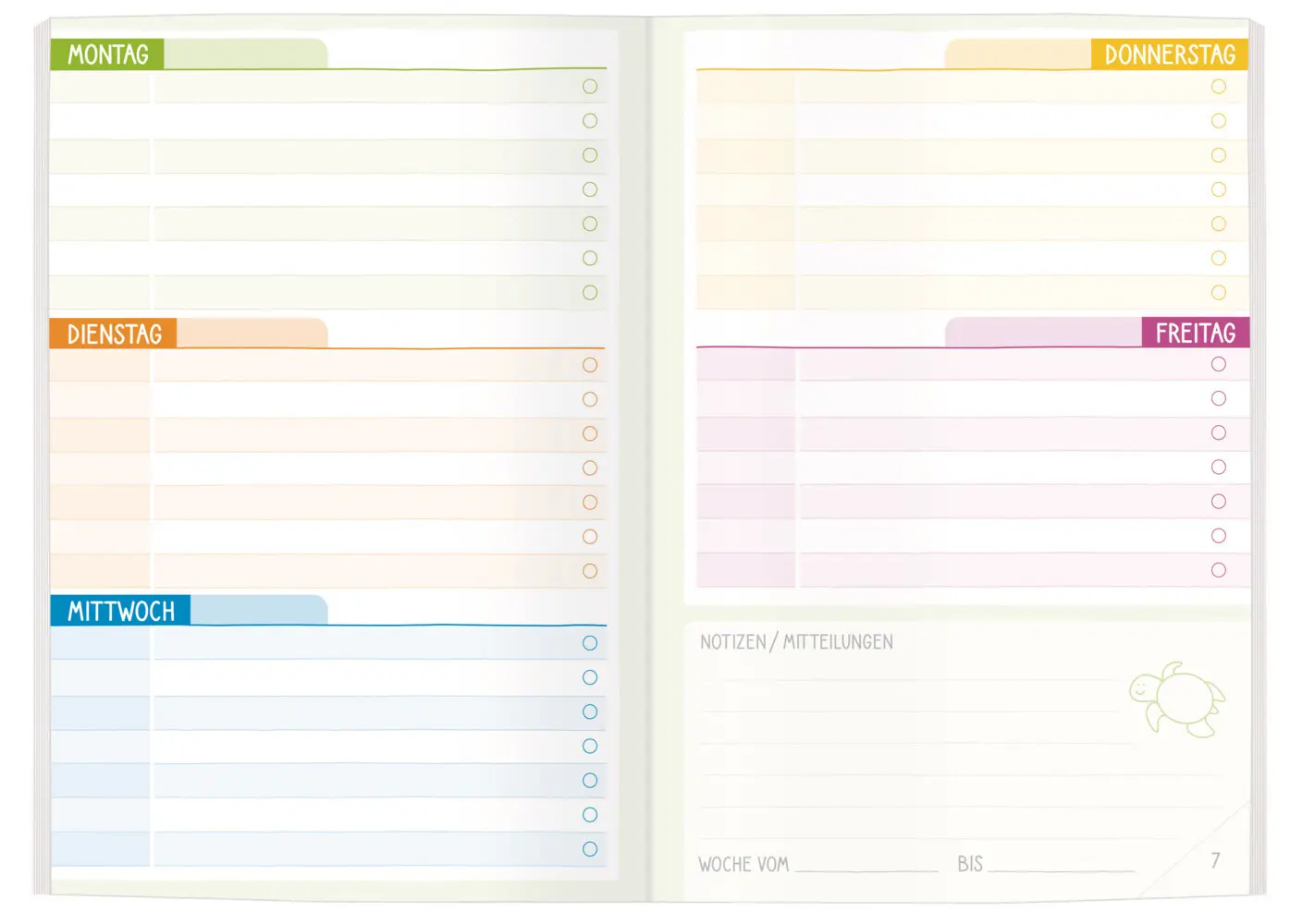 Bild: 4029357115188 | Aufgabenheft Farbenfroh A5 [Delfine] EM | Andreas Reiter | Kalender