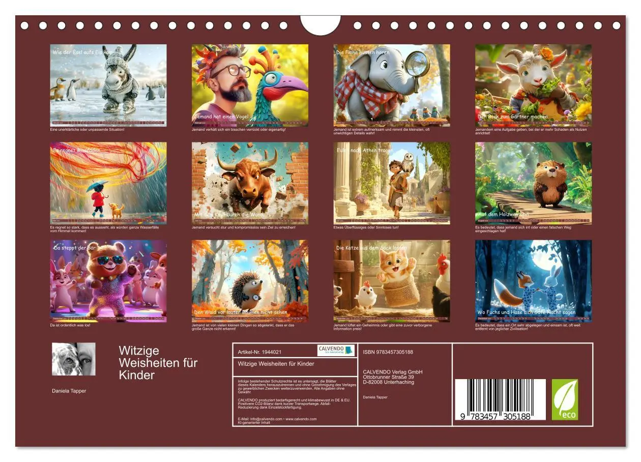 Bild: 9783457305188 | Witzige Weisheiten für Kinder (Wandkalender 2026 DIN A4 quer),...