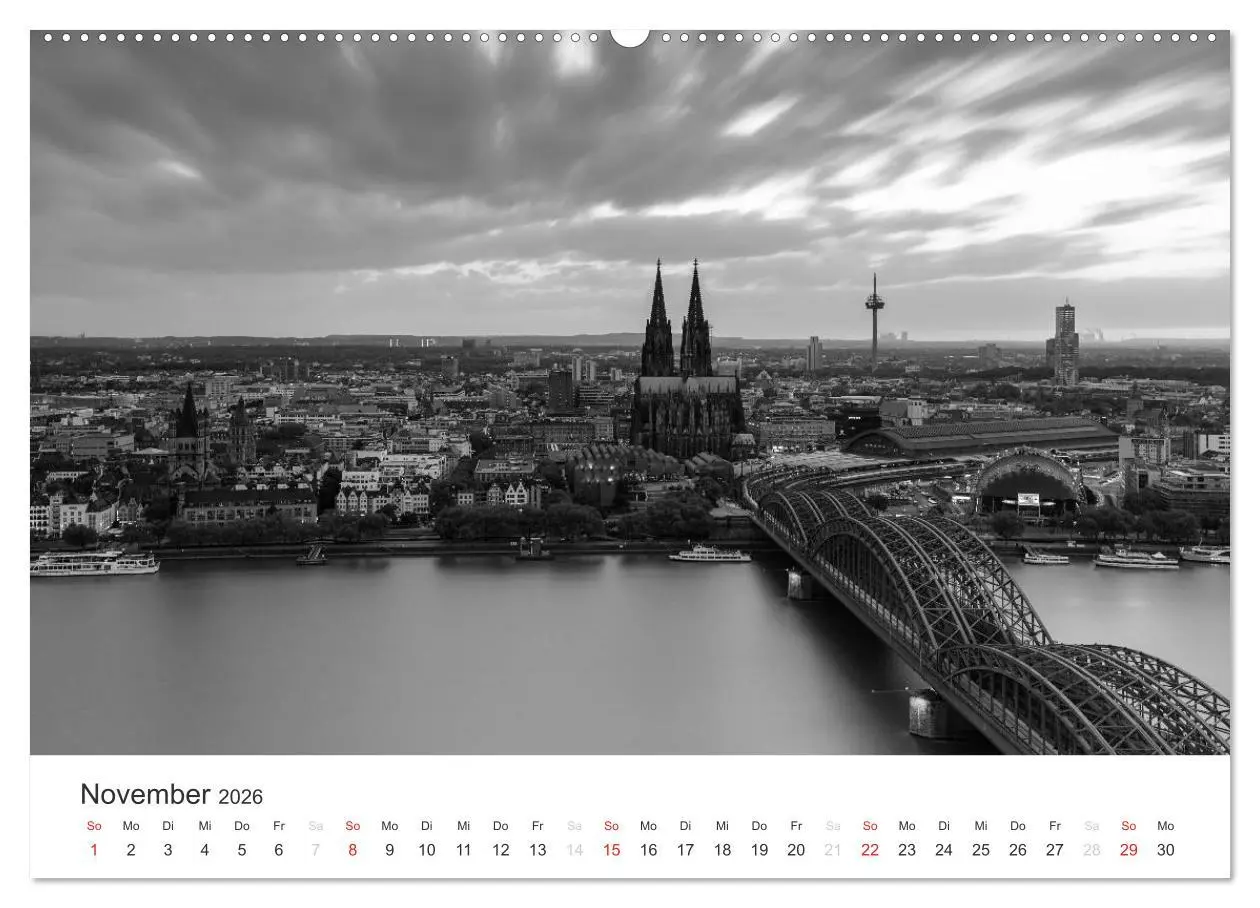 Bild: 9783516015188 | Köln - monochrome Ansichten (hochwertiger Premium Wandkalender 2026...
