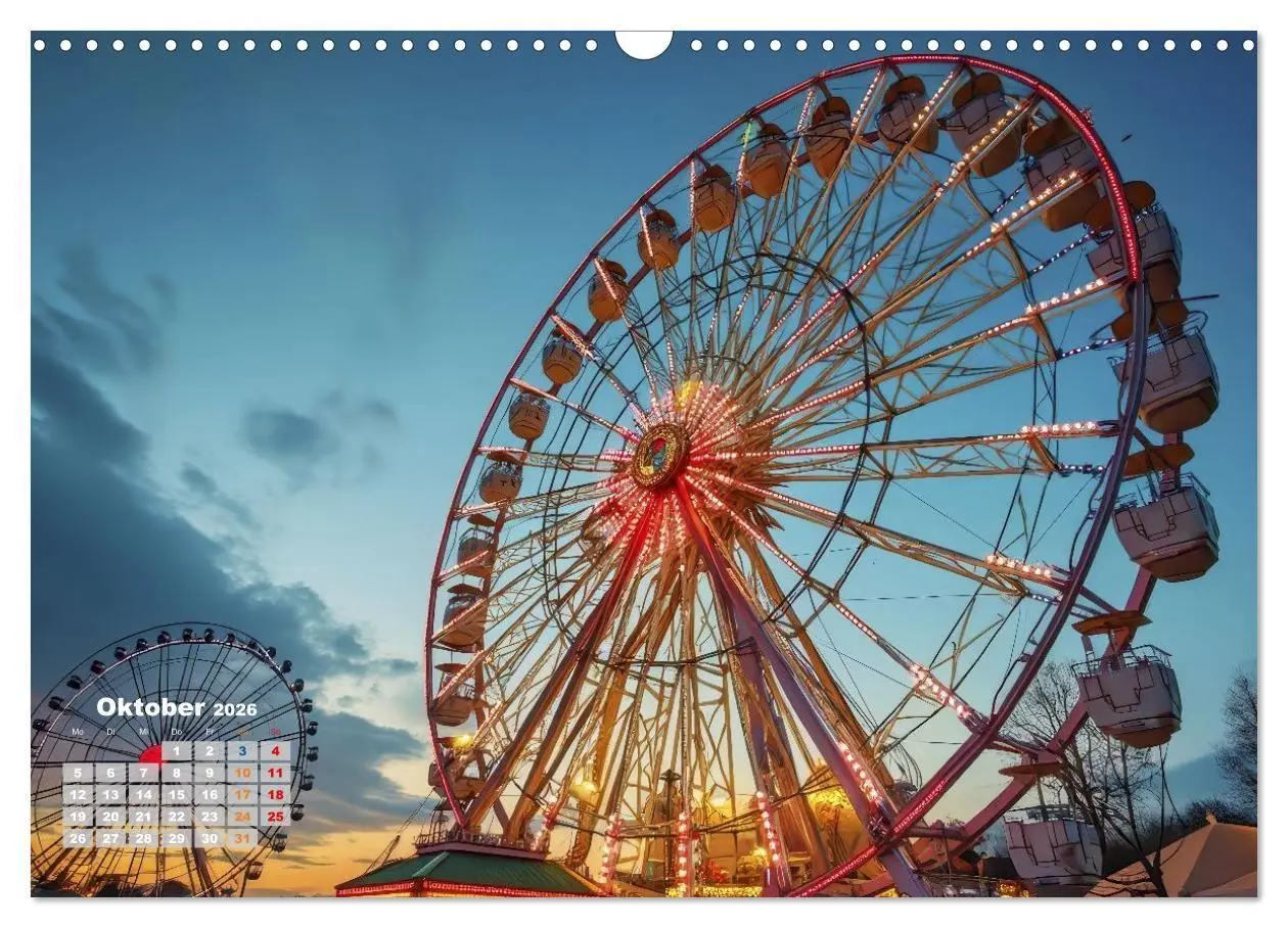 Bild: 9783516705188 | Riesenräder und Kirmes (Wandkalender 2026 DIN A3 quer), CALVENDO...