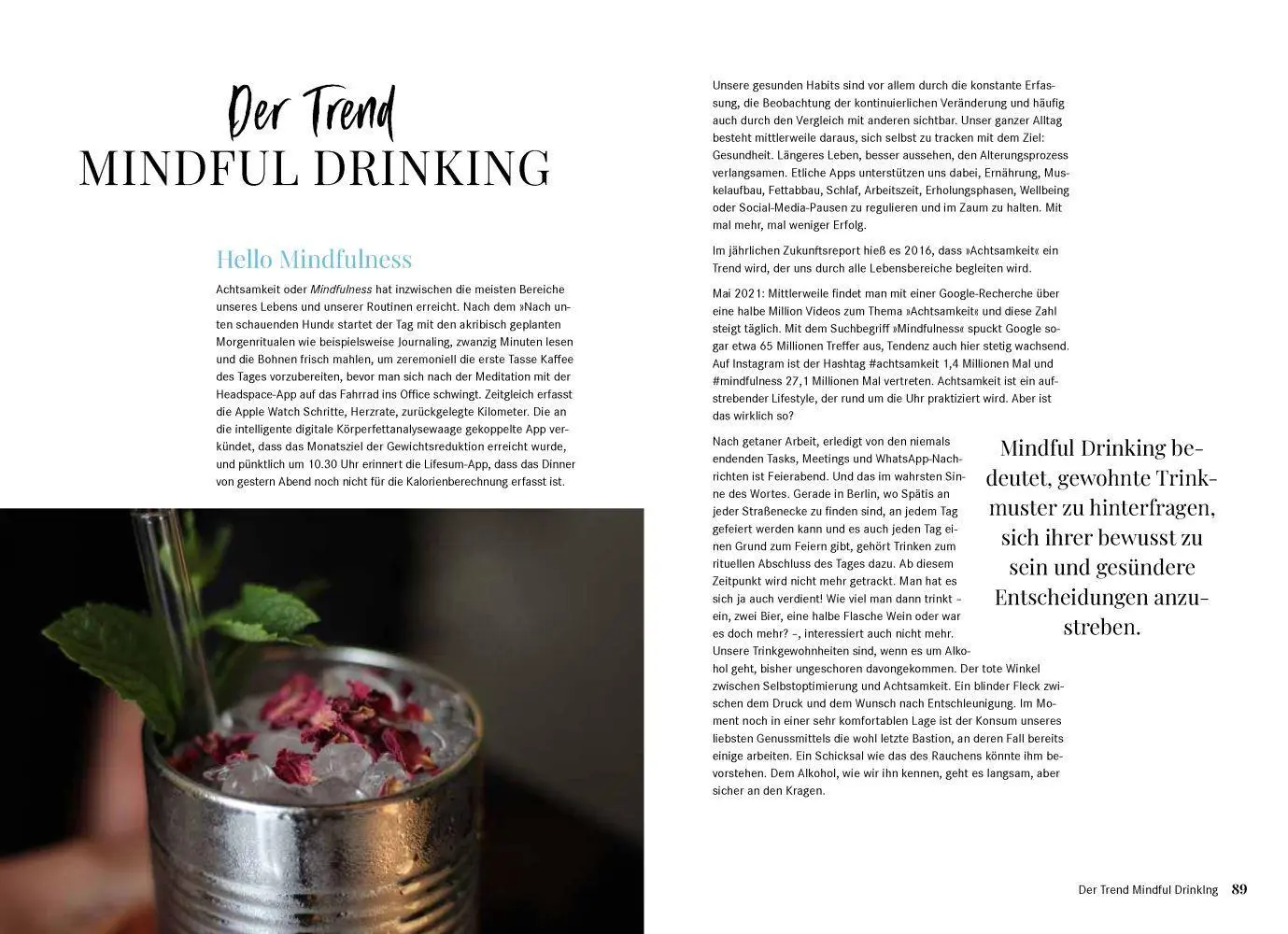 Bild: 9783957285188 | Mindful Drinking | Isabella Steiner (u. a.) | Taschenbuch | 240 S.