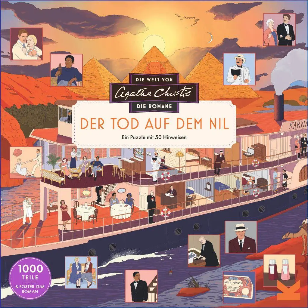 Cover: 9783962445188 | Die Welt von Agatha Christie: Tod auf dem Nil | Ein 1000-Teile-Puzzle