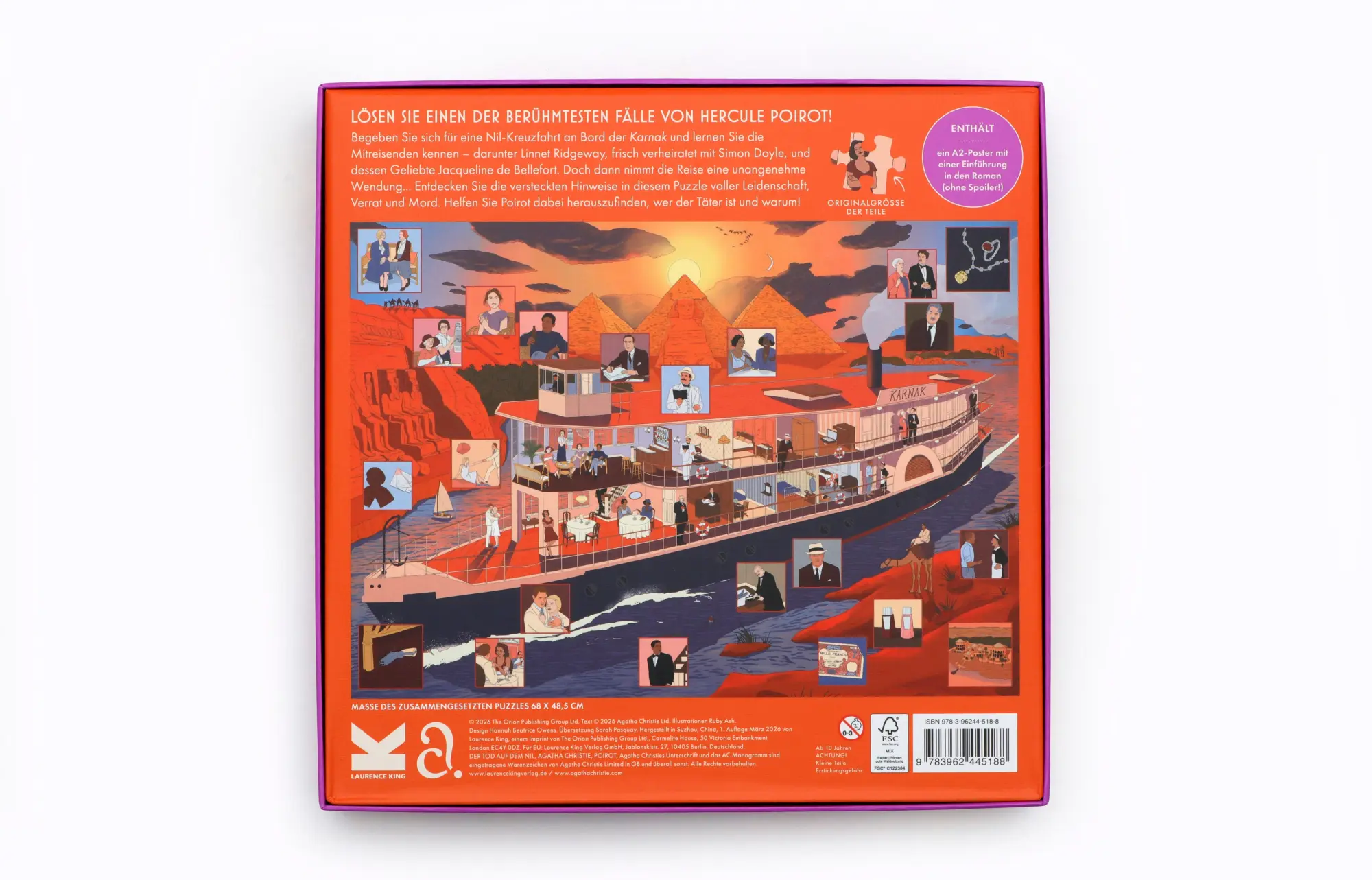 Bild: 9783962445188 | Die Welt von Agatha Christie: Tod auf dem Nil | Ein 1000-Teile-Puzzle