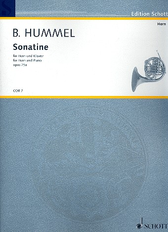 Cover: 9790001025188 | Sonatina op. 75a | Bertold Hummel | Buch | 1982 | Schott Music