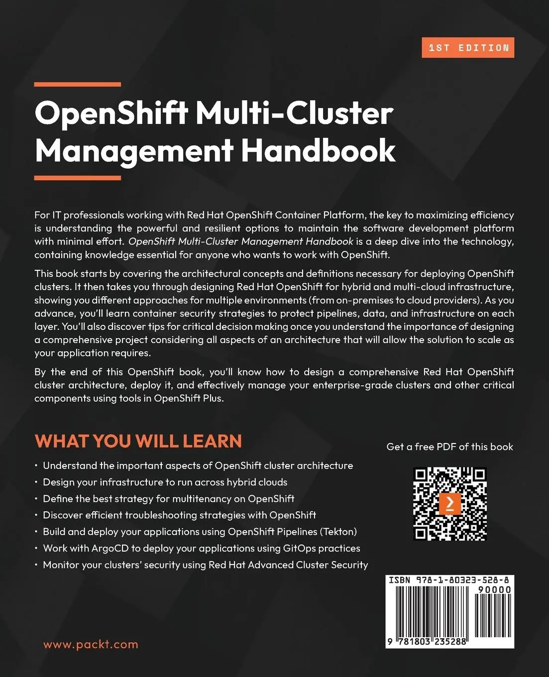 Rückseite: 9781803235288 | OpenShift Multi-Cluster Management Handbook | Giovanni Fontana (u. a.)