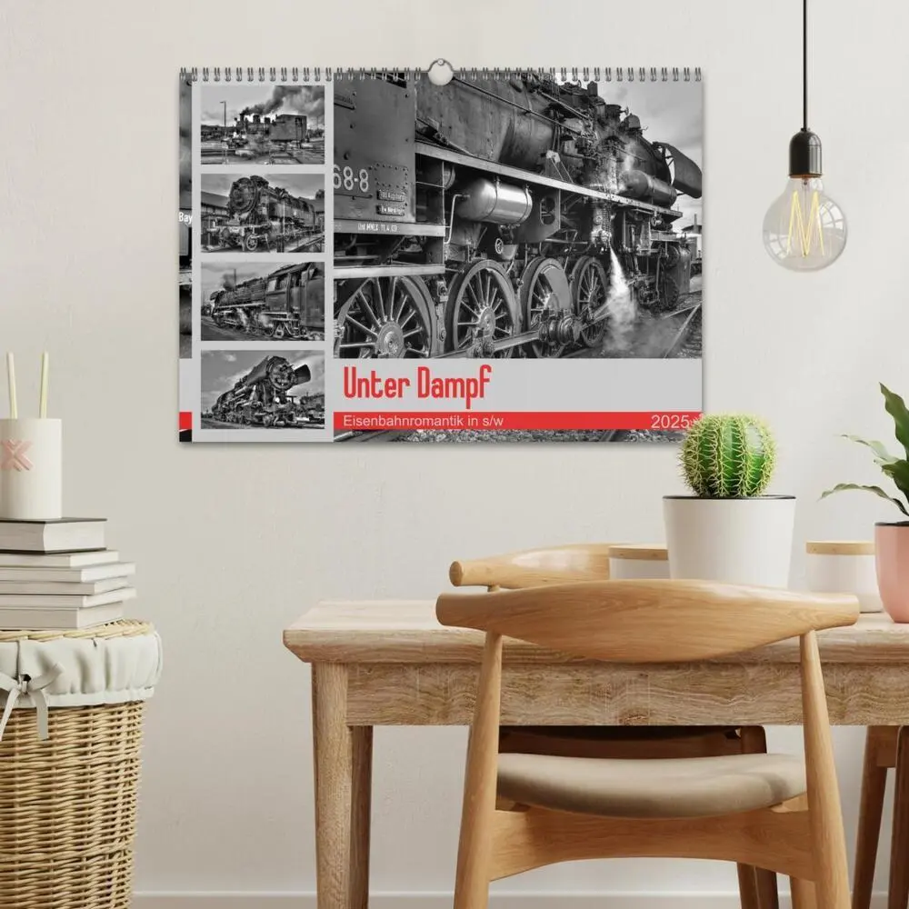 Bild: 9783435375288 | Unter Dampf - Eisenbahnromantik in schwarz-weiß (Wandkalender 2025...
