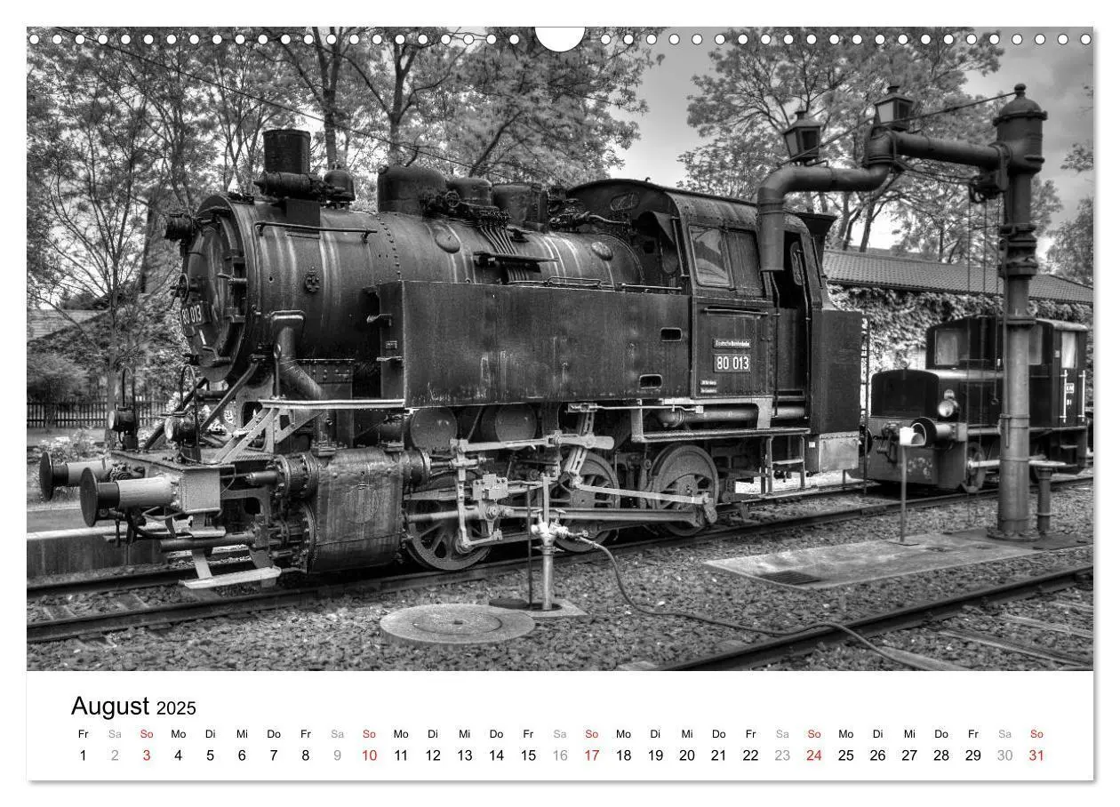 Bild: 9783435375288 | Unter Dampf - Eisenbahnromantik in schwarz-weiß (Wandkalender 2025...