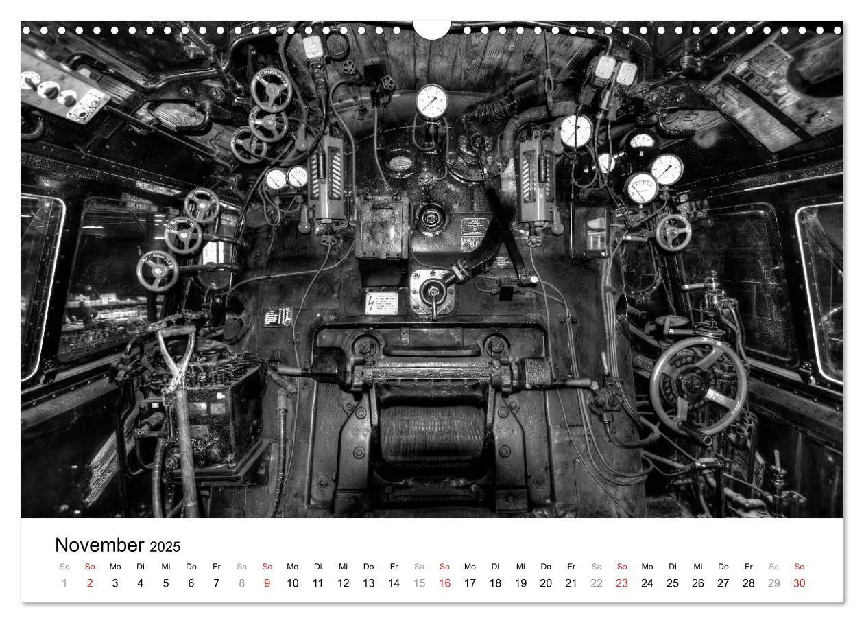Bild: 9783435375288 | Unter Dampf - Eisenbahnromantik in schwarz-weiß (Wandkalender 2025...