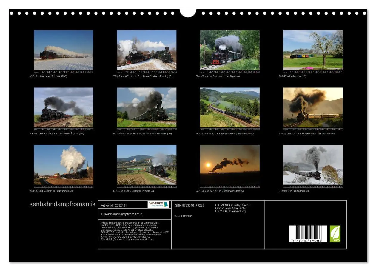 Bild: 9783516175288 | Eisenbahndampfromantik (Wandkalender 2026 DIN A3 quer), CALVENDO...