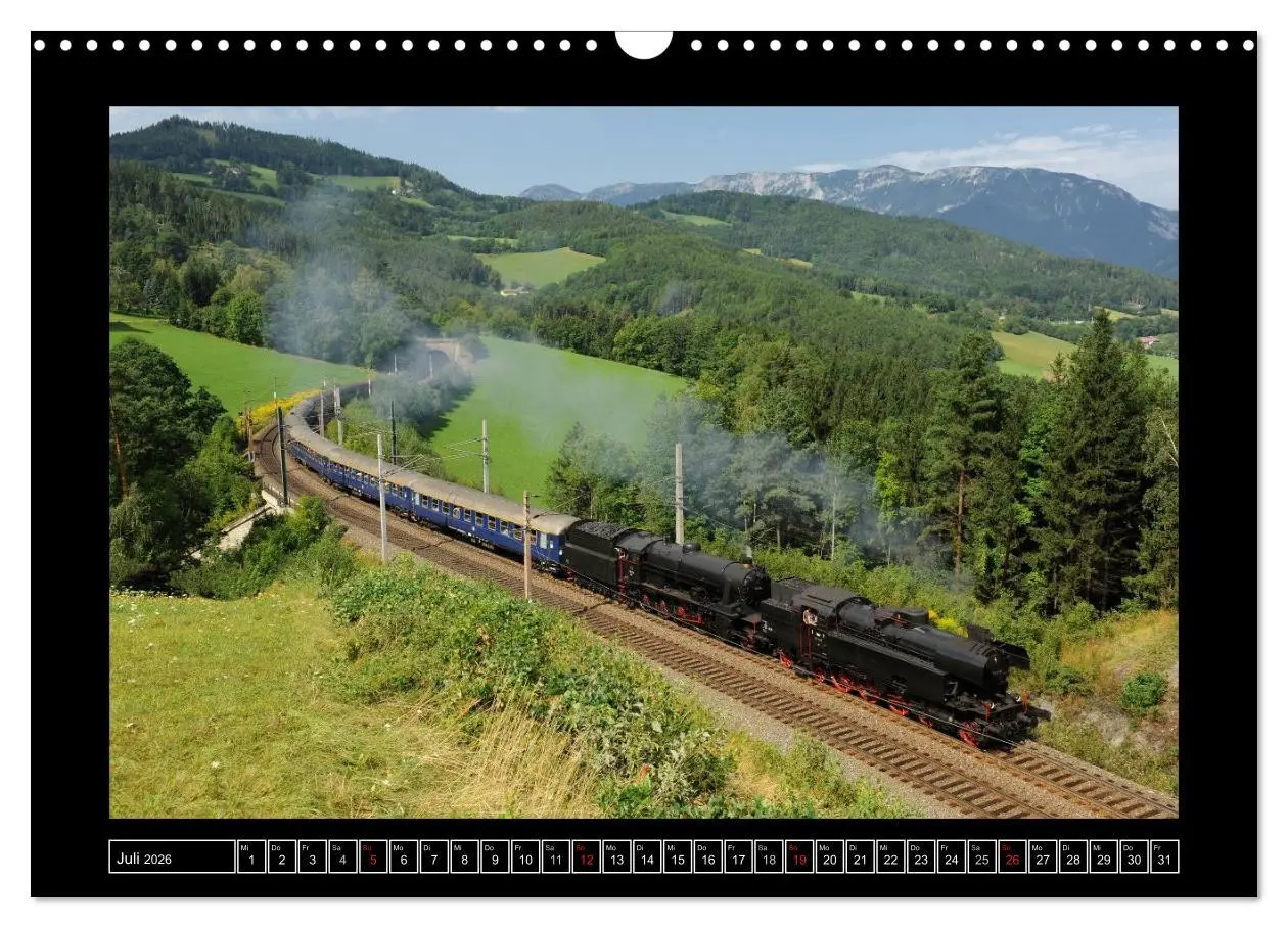 Bild: 9783516175288 | Eisenbahndampfromantik (Wandkalender 2026 DIN A3 quer), CALVENDO...
