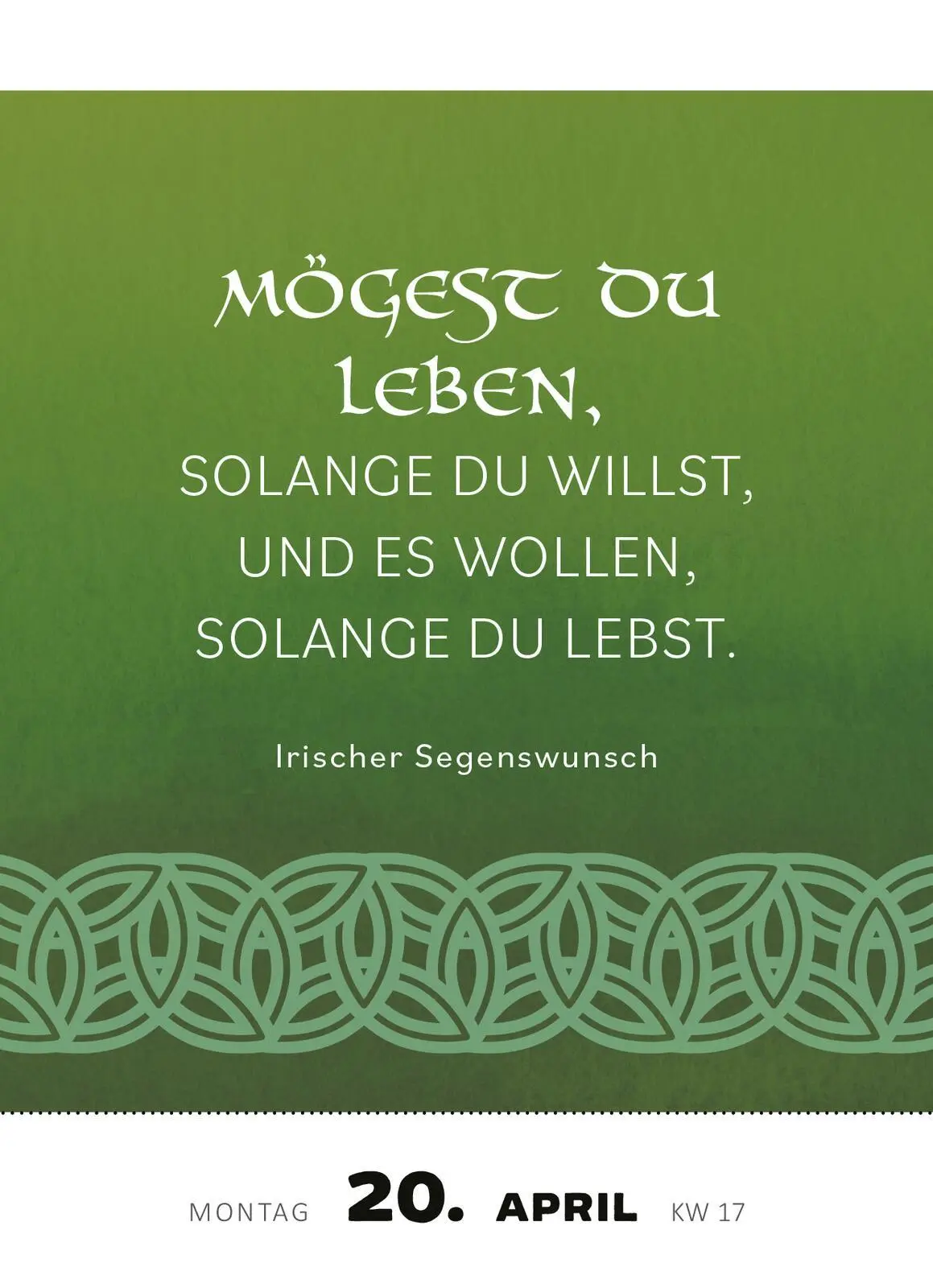 Bild: 4014489135388 | Abreißkalender Irische Segenswünsche 2026 | Kalender | 640 S. | 2026