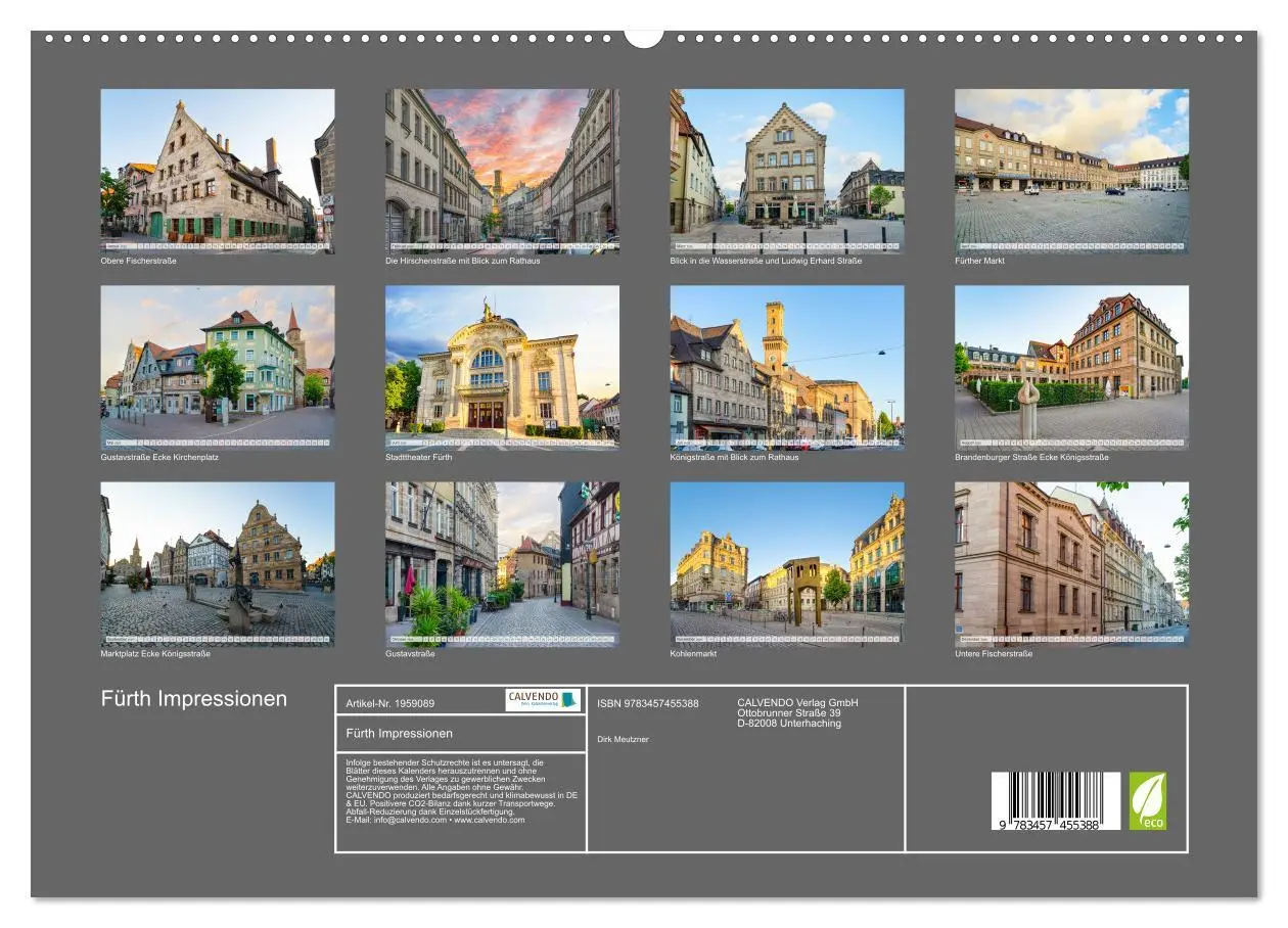 Bild: 9783457455388 | Fürth Impressionen (hochwertiger Premium Wandkalender 2026 DIN A2...