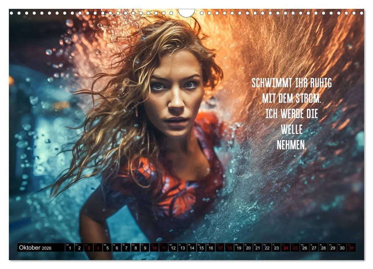 Bild: 9783457525388 | Motivation und Surfen (Wandkalender 2026 DIN A3 quer), CALVENDO...
