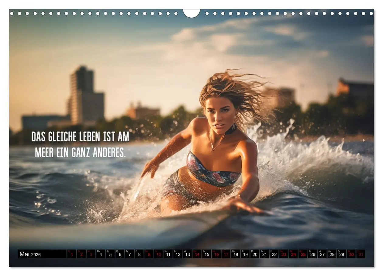 Bild: 9783457525388 | Motivation und Surfen (Wandkalender 2026 DIN A3 quer), CALVENDO...