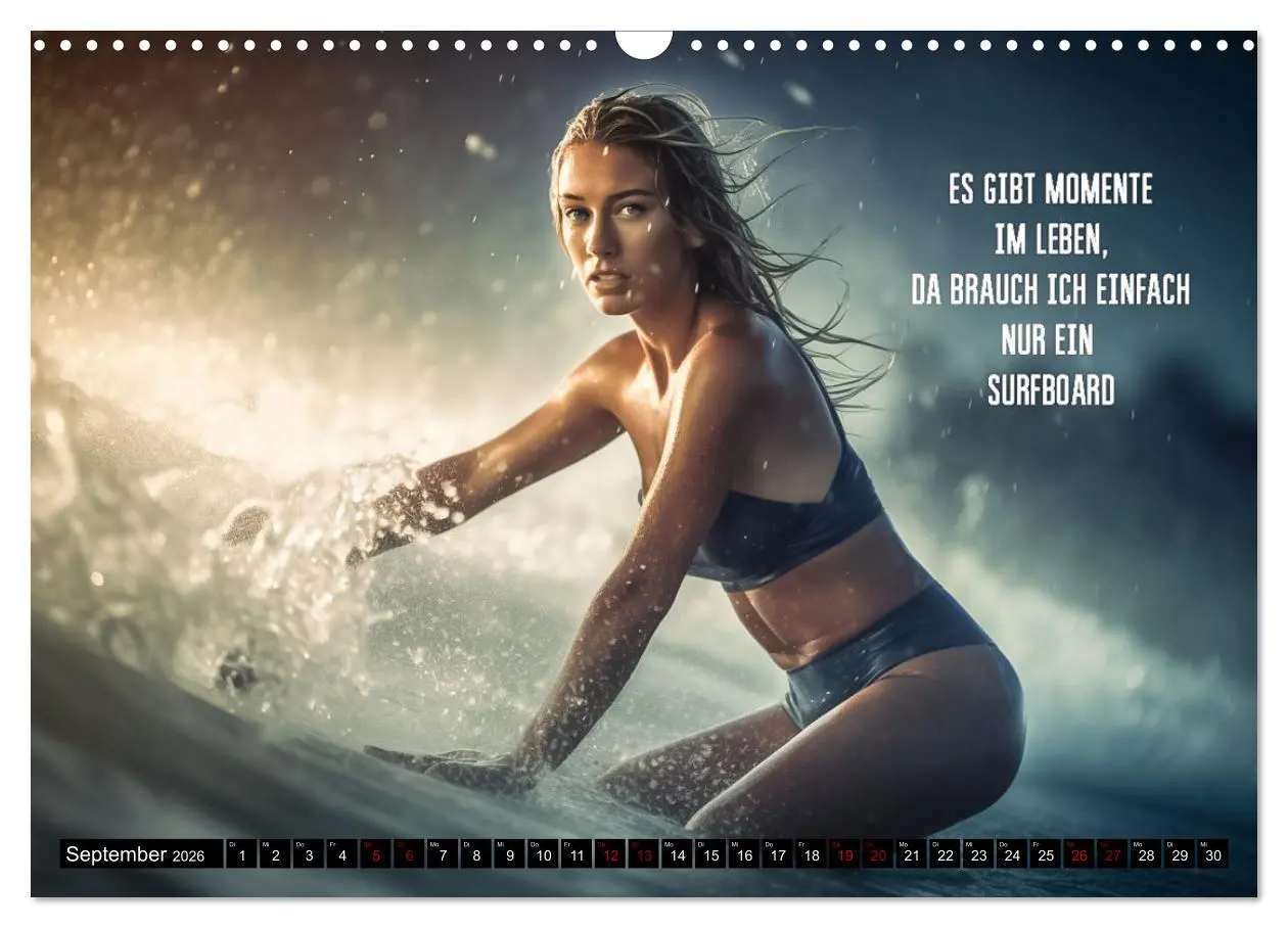Bild: 9783457525388 | Motivation und Surfen (Wandkalender 2026 DIN A3 quer), CALVENDO...