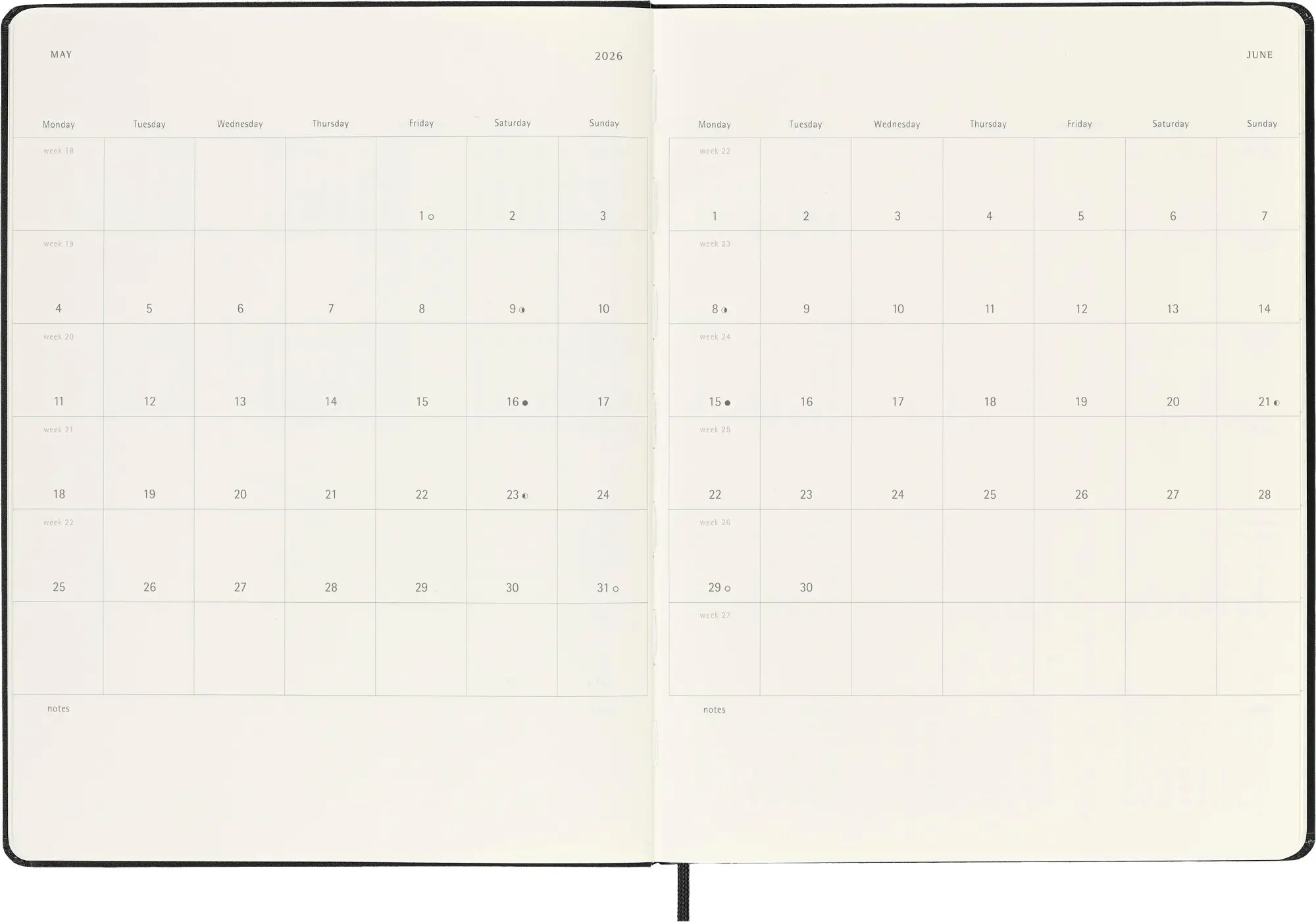 Bild: 8056999275488 | Moleskine 18 Monate Wochen Notizkalender 2025/2026, XL, 1 Wo = 1...