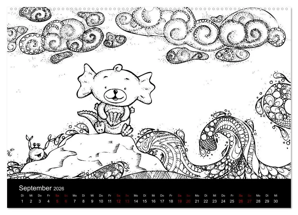 Bild: 9783457755488 | Bezaubernde Mini-Monster - Ein Ausmal-Kalender (hochwertiger...